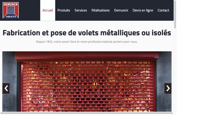 Aperçu du site demunckvolets.be