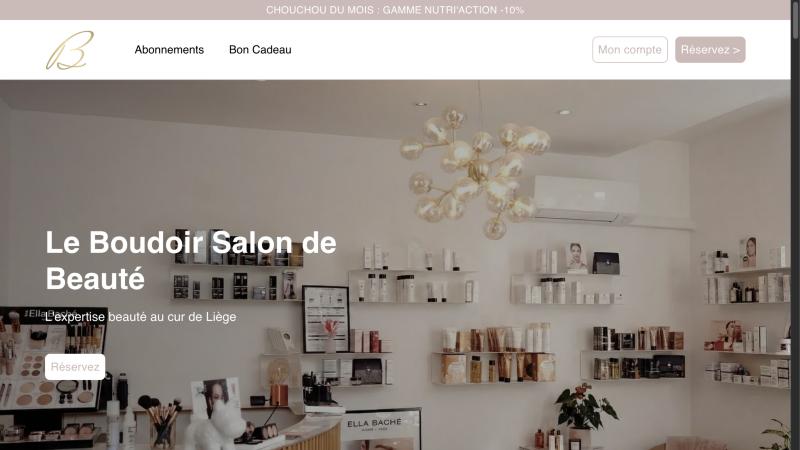 Aperçu du site leboudoirsalondebeaute.be