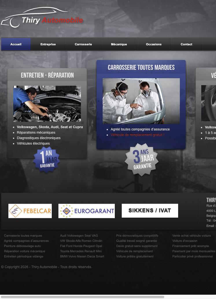 Aperçu du site thiry-automobile.be